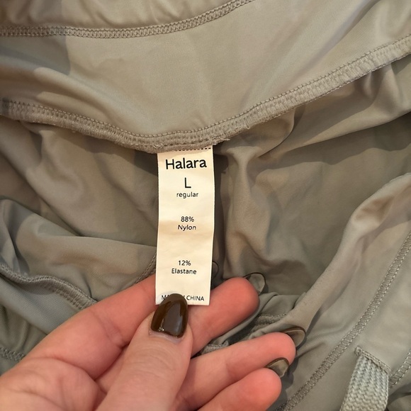 Halara Halotek pants size large gray midrise side pocket pants wide leg crop - Picture 5 of 6